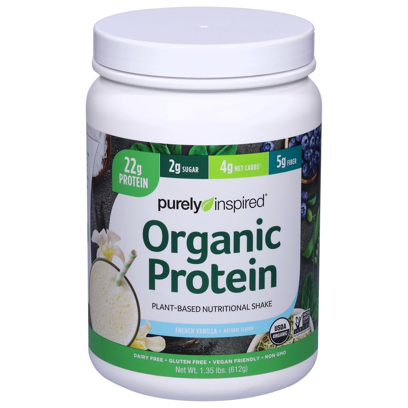 Purely Inspired Purely Inspired Organic Protein Plant Based French Vanilla Nutritional Shakes 1.35 Lb Fitness & Nutrition