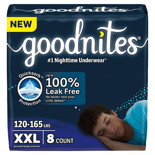 Goodnites Goodnites Nighttime Underwear Boys  XX-Large 8Ct Diapers