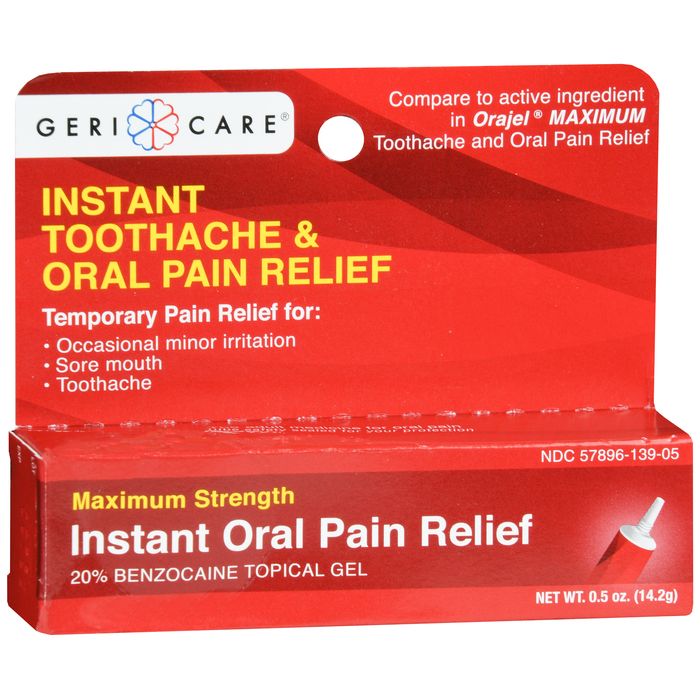 Geri Care Geri Care Instant Oral Pain Relief Max Gel 0.5oz Oral Care