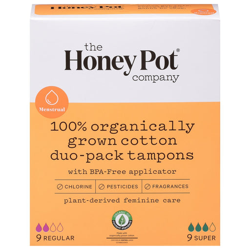 The Honey Pot The Honey Pot Company Tampons, Regular/Super, Duo Pack Tampons