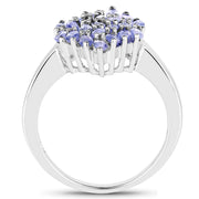 Bids.com 1.84 Carat Genuine Tanzanite .925 Sterling Silver Ring Rings