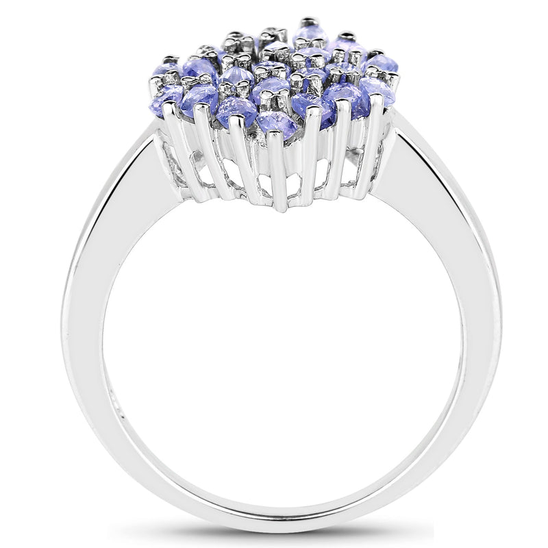 Bids.com 1.84 Carat Genuine Tanzanite .925 Sterling Silver Ring Rings
