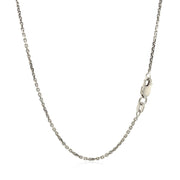 Bids.com Sterling Silver Rhodium Plated Cable Chain 1.4mm Necklaces