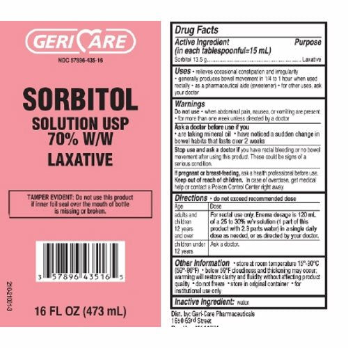 GeriCare GeriCare Laxative Sorbitol Solution, 16 Fluid Ounce Medical Supplies
