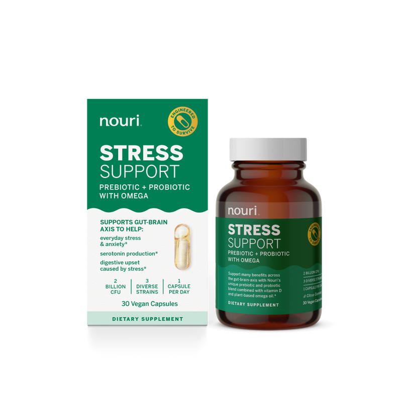 Nouri Nouri Stress Support Probiotic Capsules 30Ct Health & Beauty