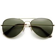 zeroUV Limited Dead Stock Glass Lens Classic Metal Military Aviator Sunglasses 1042 Sunglasses