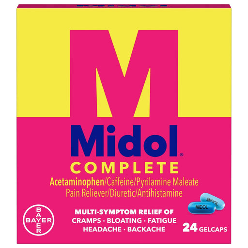 Midol Midol Complete Menstrual Pain Relief Gelcaps With Acetaminophen Health & Beauty