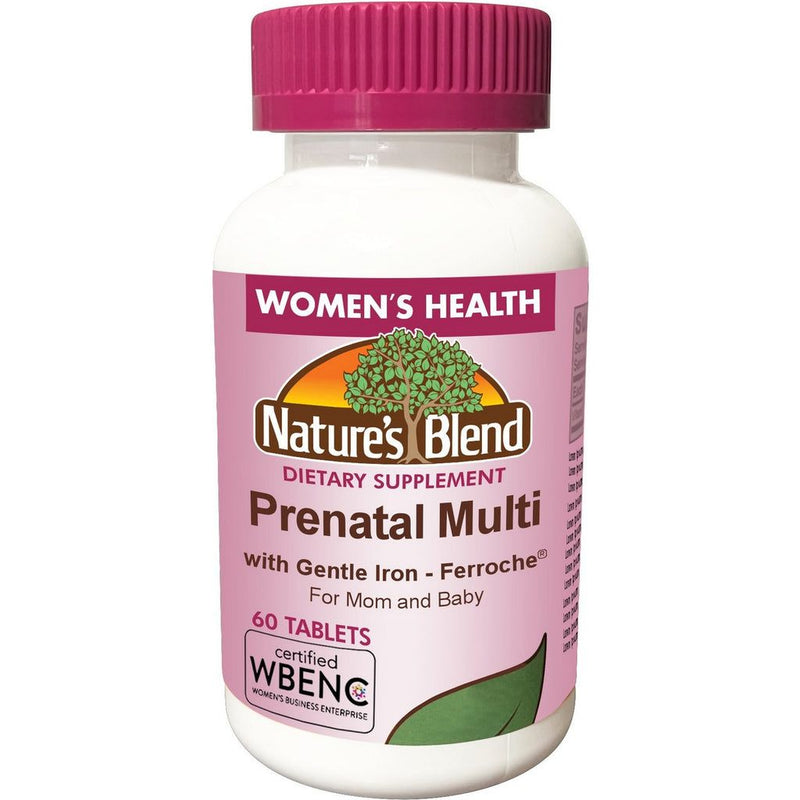 Nature's Blend Nature's Blend Prenatal Multi With Gentle Iron, 60 Tablets Prenatal Heart Rate Monitors