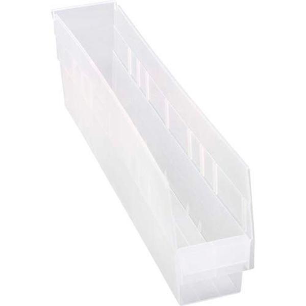 Quantum Storage Systems Quantum Storage Systems Plastic Nesting Shelf Bin QSB205 4-1/8″”W X 23-5/8″”D X 6″”H Clear Cabinets & Storage