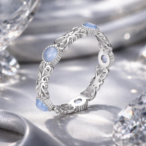 Bids.com S925 Sterling Silver 4mm Plated Platinum Ring for Women Size 6.0 Rings