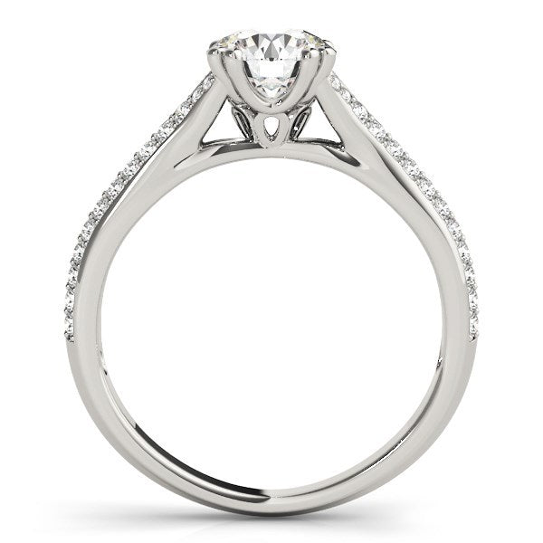 Bids.com 14k White Gold Double Prong Multirow Band Diamond Engagement Ring (1 1/8 cttw) Rings