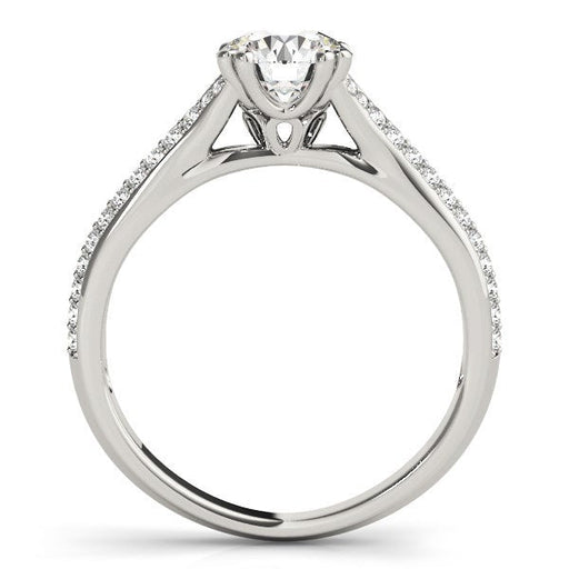 Bids.com 14k White Gold Double Prong Multirow Band Diamond Engagement Ring (1 1/8 cttw) Rings