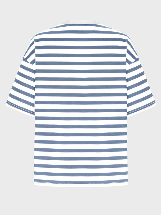 Striped Round Neck Half Sleeve T-Shirt