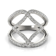 Bids.com 14k White Gold Entwined Design Diamond Dual Band Ring (3/4 cttw) Rings