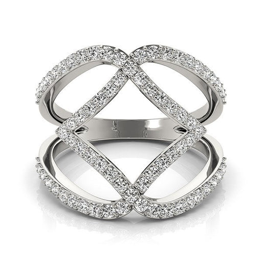 Bids.com 14k White Gold Entwined Design Diamond Dual Band Ring (3/4 cttw) Rings