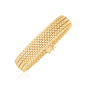 Bids.com 14k Yellow Gold High Polish Thick Braided Bracelet (14.5mm) Bracelets