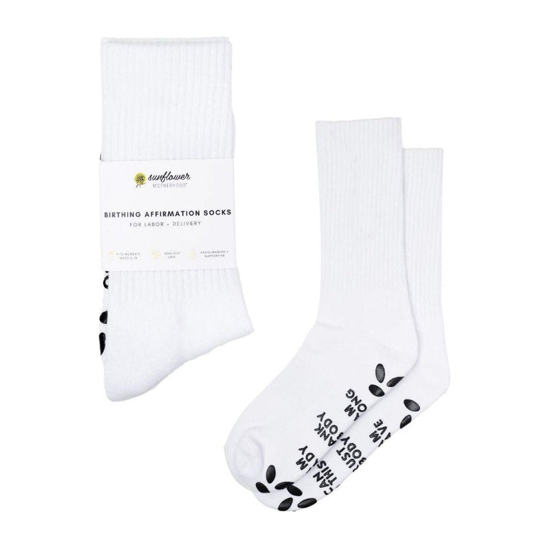 Sunflower Motherhood Birthing Affirmation Hospital Socks Clothing
