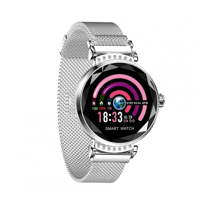 Smart Watch Smart Watch Bracelet Heart Rate Detection IP67 Waterproof Magnetic Strap Sports Bracelet Silver watch