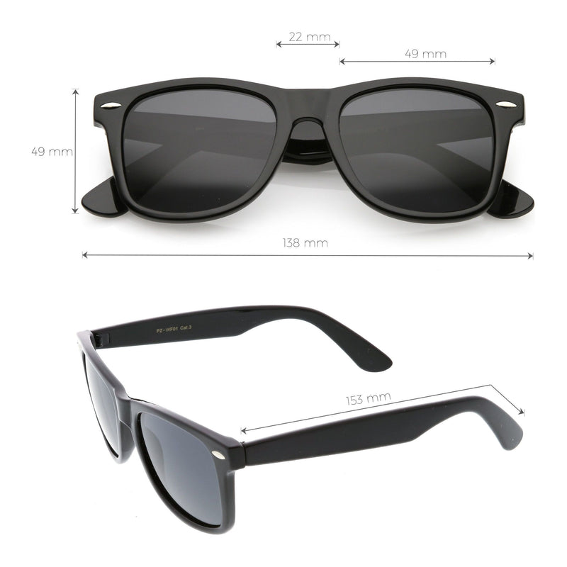 zeroUV Classic Unisex Polarized Lens Horned Rim Sunglasses A840 Sunglasses