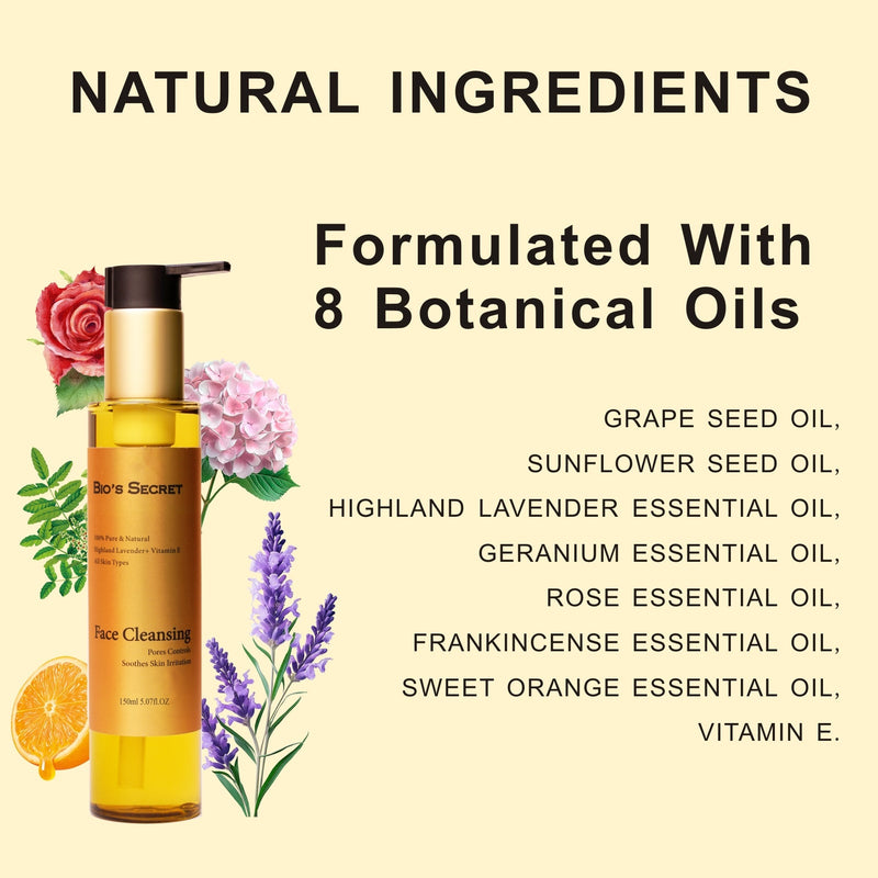 Mill's Beauty Supply Bio's Secret Highland Lavender & Rose Cleansing Oil Skin Care Products