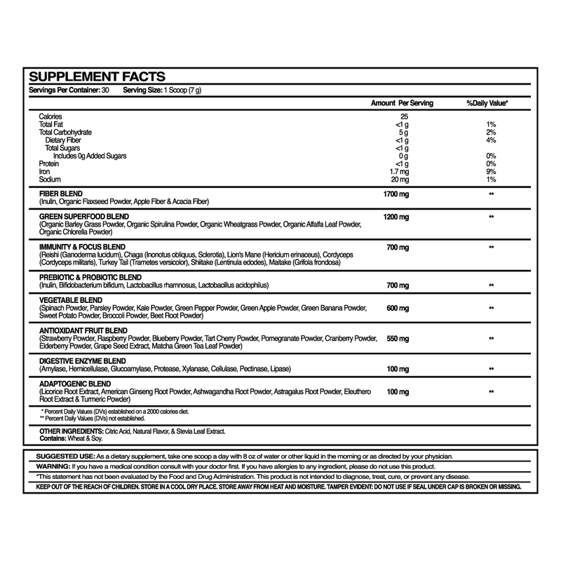 Paleolife 365Greens: Daily Vegetables and Fruits