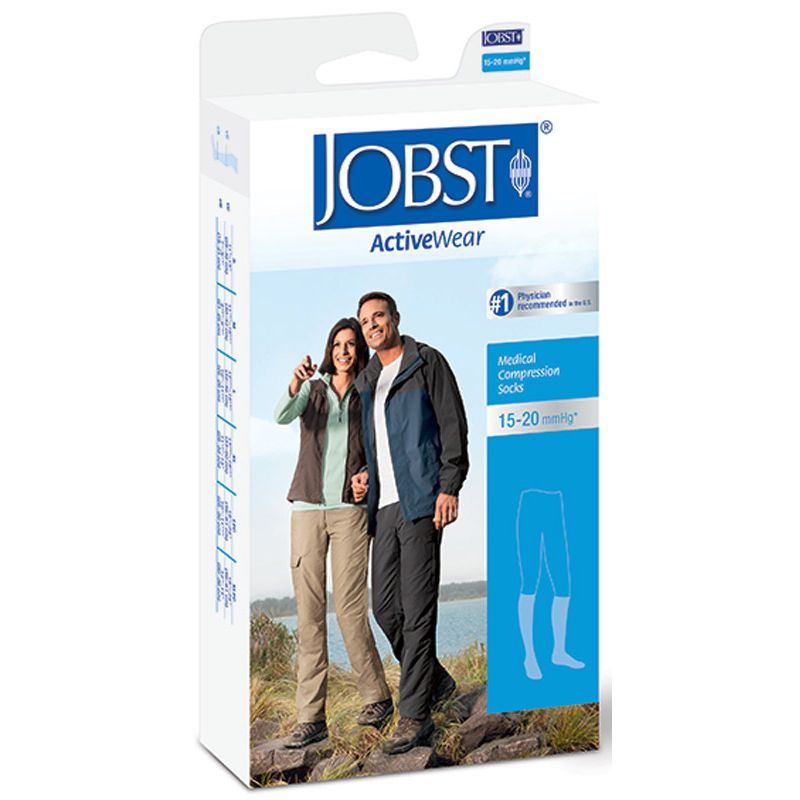 Jobst Jobst Unisex ActiveWear Knee High Socks - 15-20 mmHg Black Medium Health & Beauty