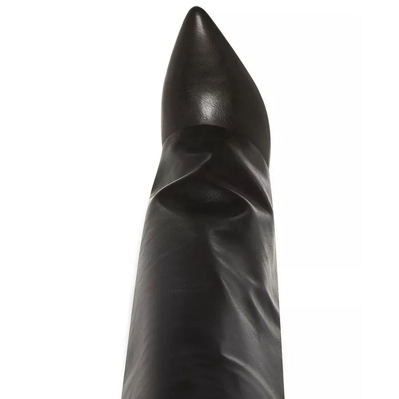 Mill's Beauty Supply Evander Fold-Over Cuffed Knee High Wedge Dress Boots