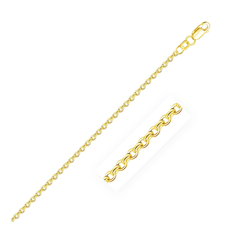 Bids.com 2.3mm 14k Yellow Gold Rolo Chain Necklaces
