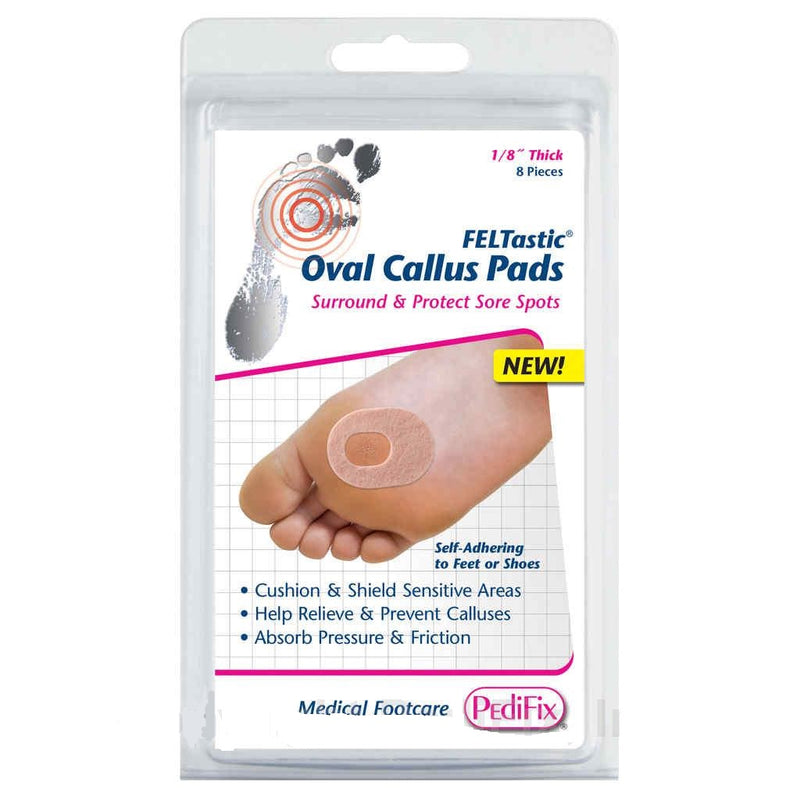 PediFix Feltastic Oval Callus Pads 1/8 Thick 8