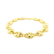 Bids.com 11.0mm 14k Yellow Gold Puffed Mariner Link Bracelet Bracelets