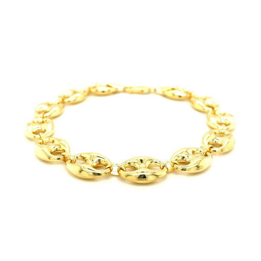 Bids.com 11.0mm 14k Yellow Gold Puffed Mariner Link Bracelet Bracelets