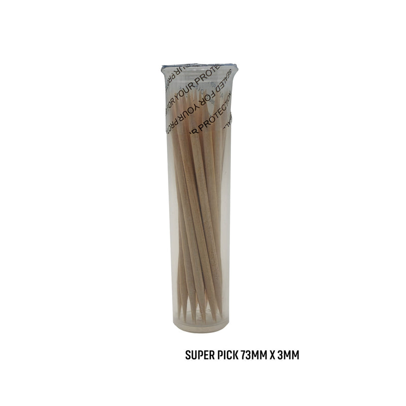 BiteMyWood 36 Qty Unflavored Birchwood Toothpicks in Plastic Tubes Toothpicks