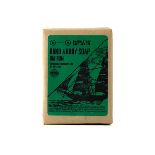 Barrister & Mann Bay Rum Hand & Body Soap 4.75 Oz