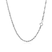 Bids.com 14k White Gold Singapore Chain 1.7mm Necklaces