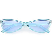 zeroUV Retro Small Triangle Transparent Color Tone Lens Cat Eye Sunglasses C727 Sunglasses