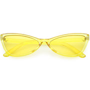 zeroUV Retro Small Triangle Transparent Color Tone Lens Cat Eye Sunglasses C727 Sunglasses