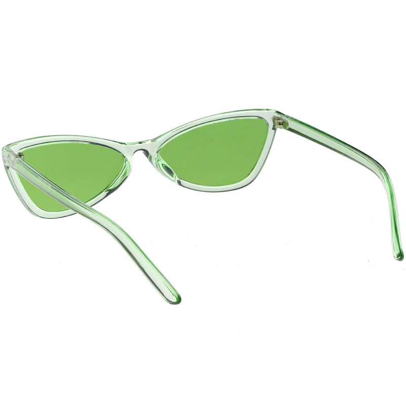zeroUV Retro Small Triangle Transparent Color Tone Lens Cat Eye Sunglasses C727 Sunglasses
