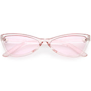 zeroUV Retro Small Triangle Transparent Color Tone Lens Cat Eye Sunglasses C727 Sunglasses