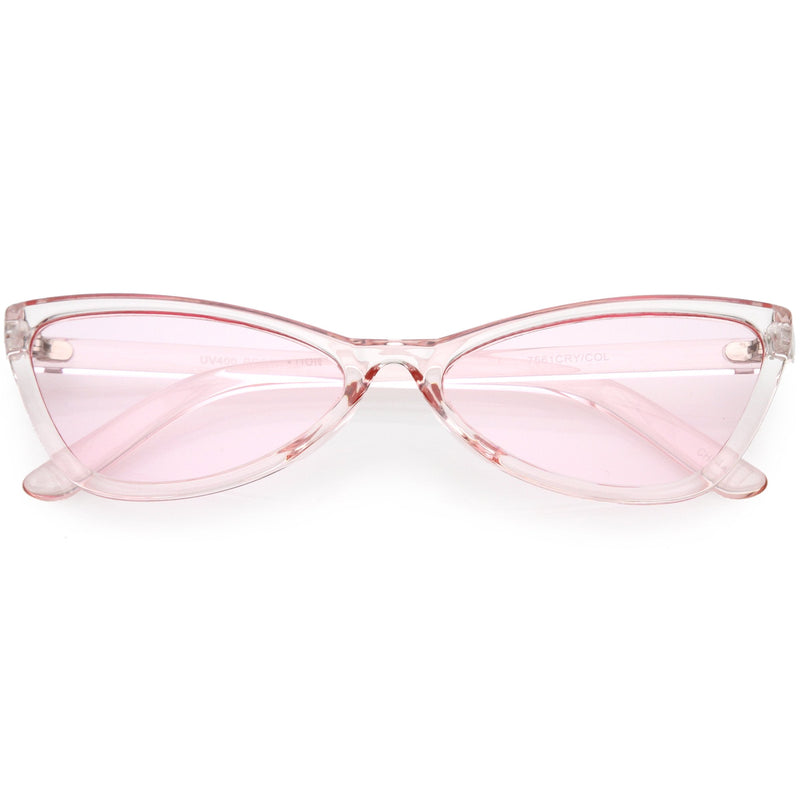 zeroUV Retro Small Triangle Transparent Color Tone Lens Cat Eye Sunglasses C727 Sunglasses