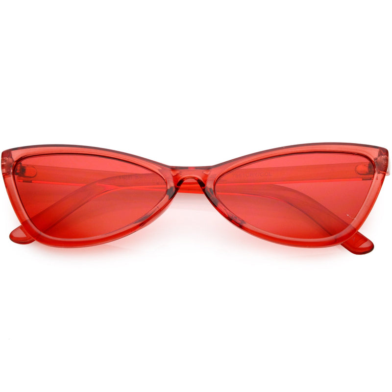 zeroUV Retro Small Triangle Transparent Color Tone Lens Cat Eye Sunglasses C727 Sunglasses