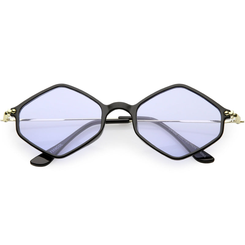 zeroUV Retro Color Tone Hexagon Diamond Shape Sunglasses C740 Sunglasses