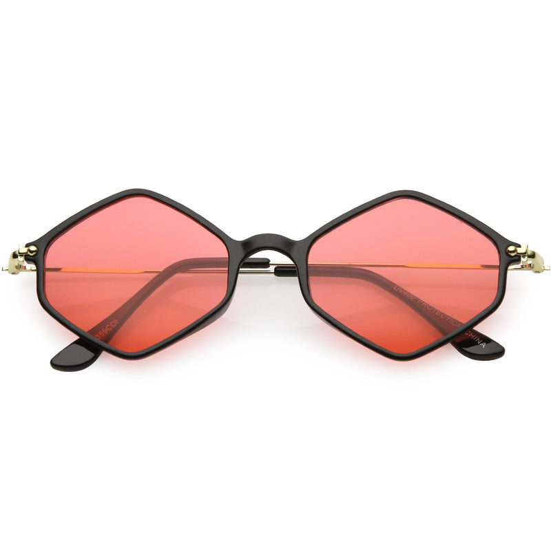 zeroUV Retro Color Tone Hexagon Diamond Shape Sunglasses C740 Sunglasses