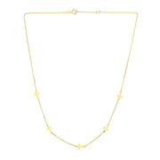 Bids.com 14k Yellow Gold Chain Necklace with Cross Stations Necklaces