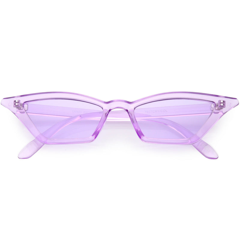 zeroUV Women's Colorful Translucent Color Tone Lens Cat Eye Sunglasses C735 Sunglasses