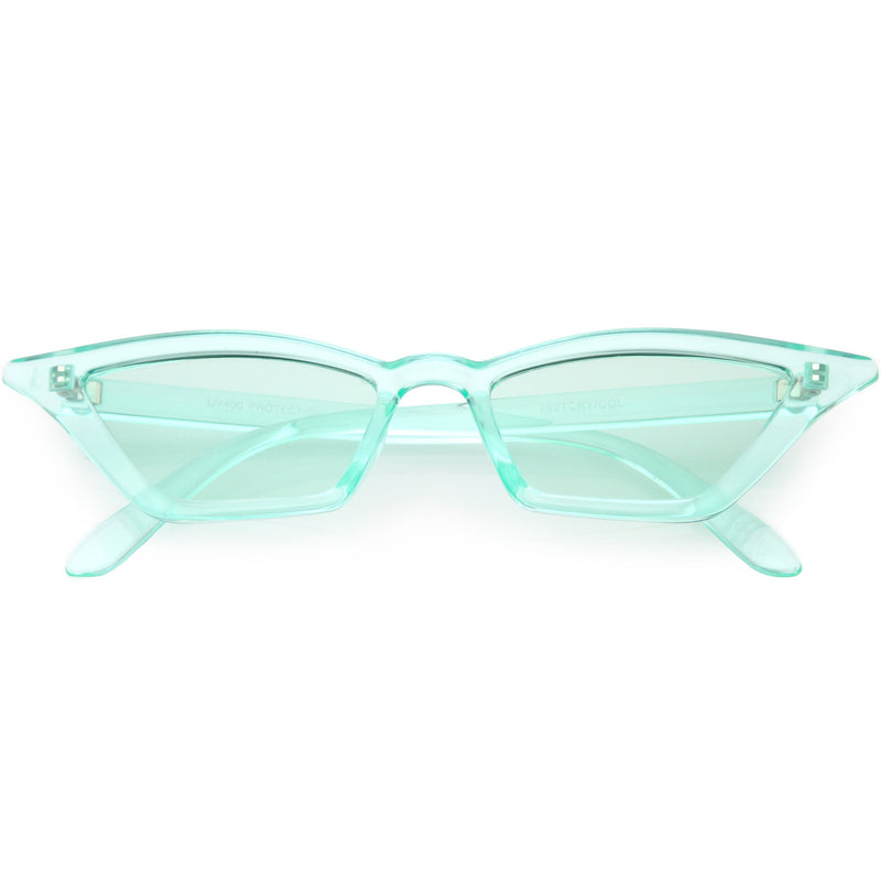 zeroUV Women's Colorful Translucent Color Tone Lens Cat Eye Sunglasses C735 Sunglasses