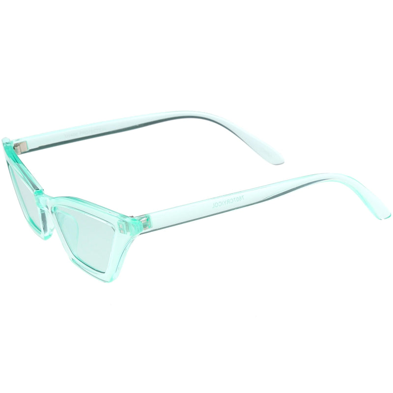 zeroUV Women's Colorful Translucent Color Tone Lens Cat Eye Sunglasses C735 Sunglasses