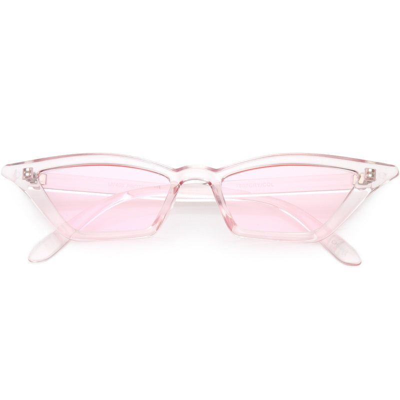 zeroUV Women's Colorful Translucent Color Tone Lens Cat Eye Sunglasses C735 Sunglasses