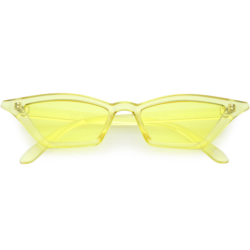 zeroUV Women's Colorful Translucent Color Tone Lens Cat Eye Sunglasses C735 Sunglasses