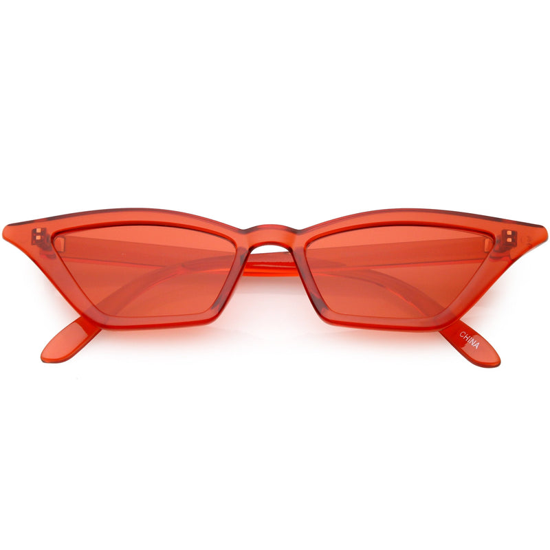 zeroUV Women's Colorful Translucent Color Tone Lens Cat Eye Sunglasses C735 Sunglasses