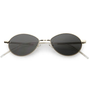 zeroUV Classic Retro Unisex Metal Oval Dapper Sunglasses C741 Sunglasses